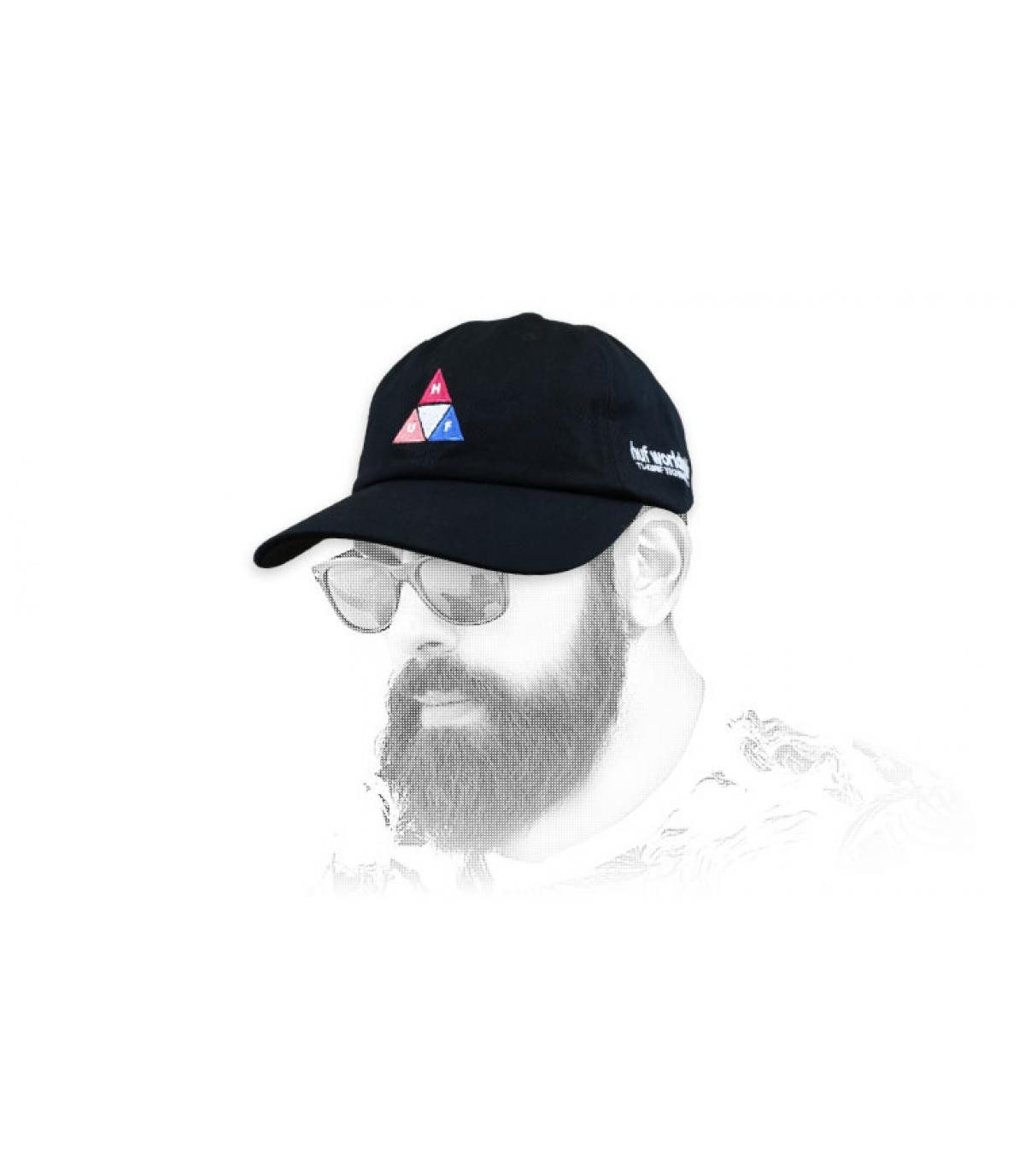 casquette Huf logo triangle noir Peak Logo black casquette Huf logo triangle noir Peak Logo black
